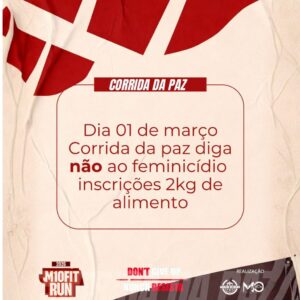 corrida e caminhada da paz vitoria da conquista 15 de março