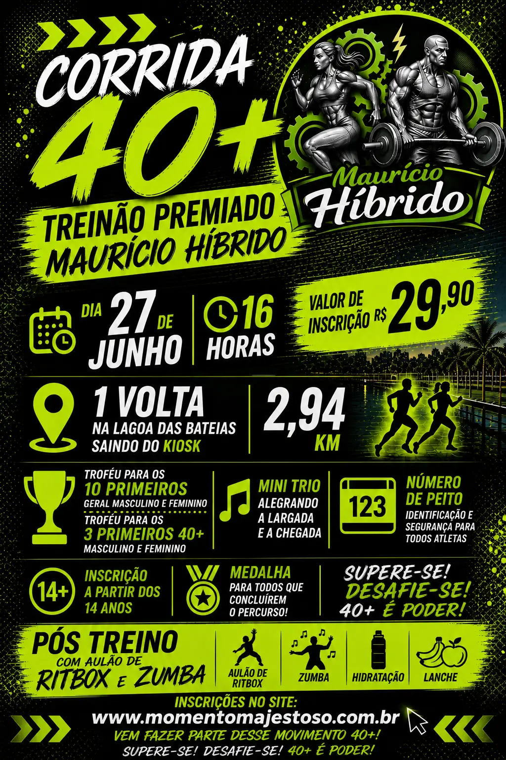 Corrida e Caminhada 40+ Maurício Híbrido - Imagem 2