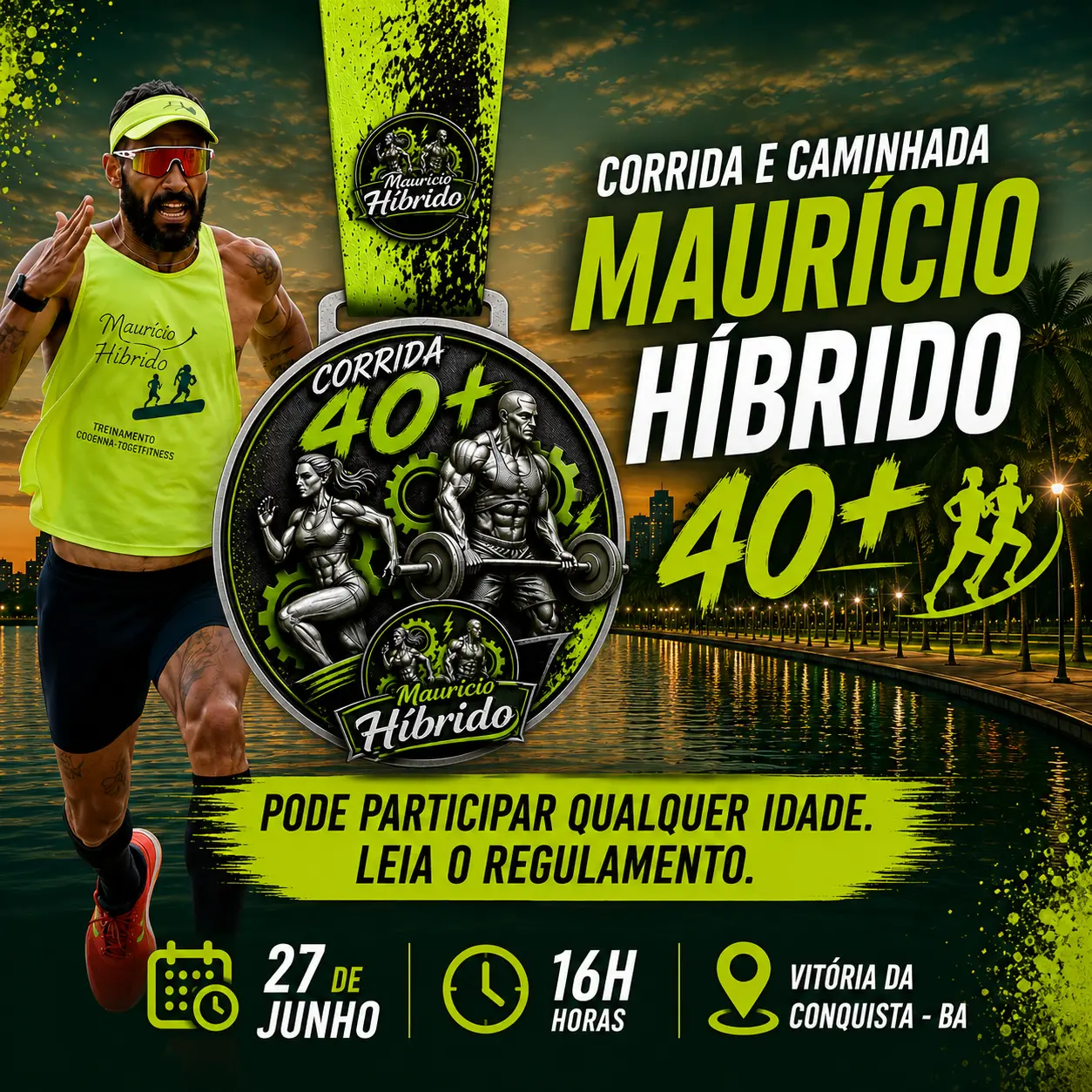 Corrida e Caminhada 40+ Maurício Híbrido