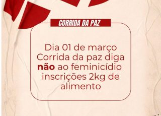 corrida e caminhada da paz vitoria da conquista 15 de março